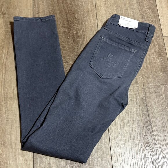 NWT Adriano Goldschmied MARI High Rise Slim Straight Jeans Size 24 Gray - Picture 1 of 14